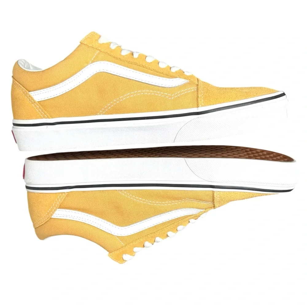 Vans Men's Old Skool Mustard Yellow Low Top Skateboard Sneakers Shoes M 8/W 9.5